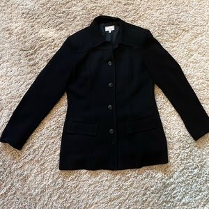 Kenar Black Crepe Jacket Size 6